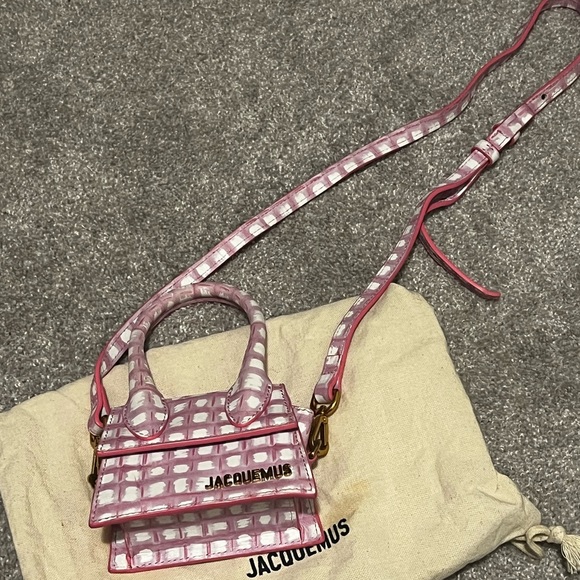 Jacquemus Pink Check 'Le Chiquito' Clutch Bag - Picture 8 of 8